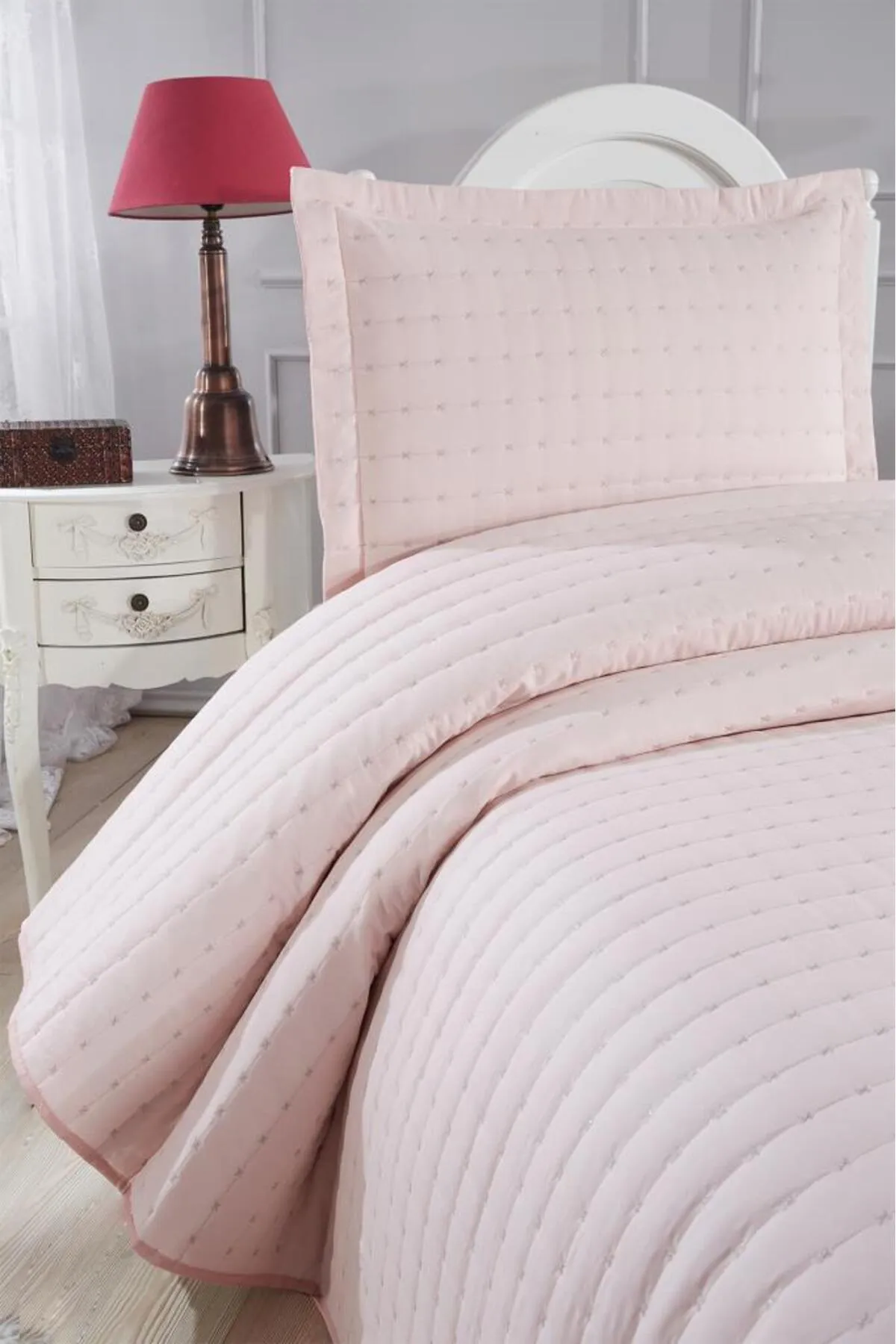 Çeyiz Diyarı  Gesteppte Tagesdecke „Dublin“ für Einzelbett, Puder