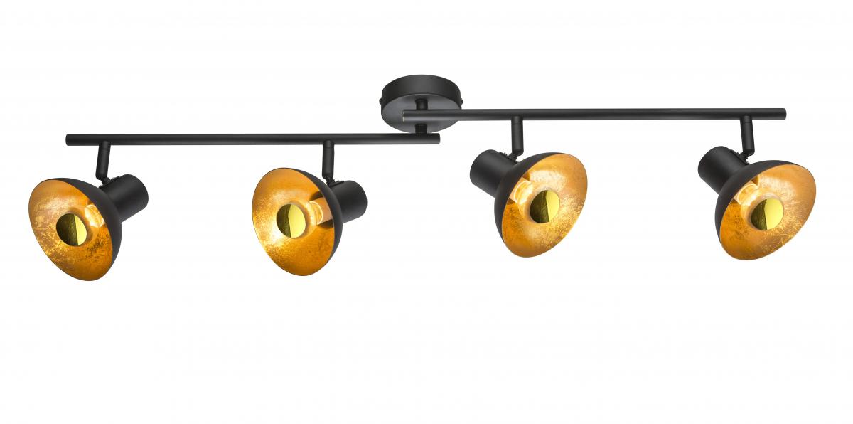 Globo Lighting - LOTTE - Strahler Metall schwarz, 4x E14 LED