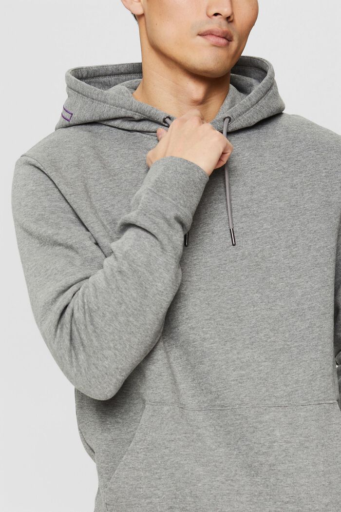 Recycelt: Sweat-Hoodie mit Logo-Stickerei