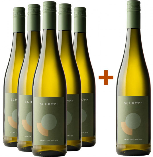 5+1 Paket Gewürztraminer Spätlese halbtrocken - Weingut Schropp