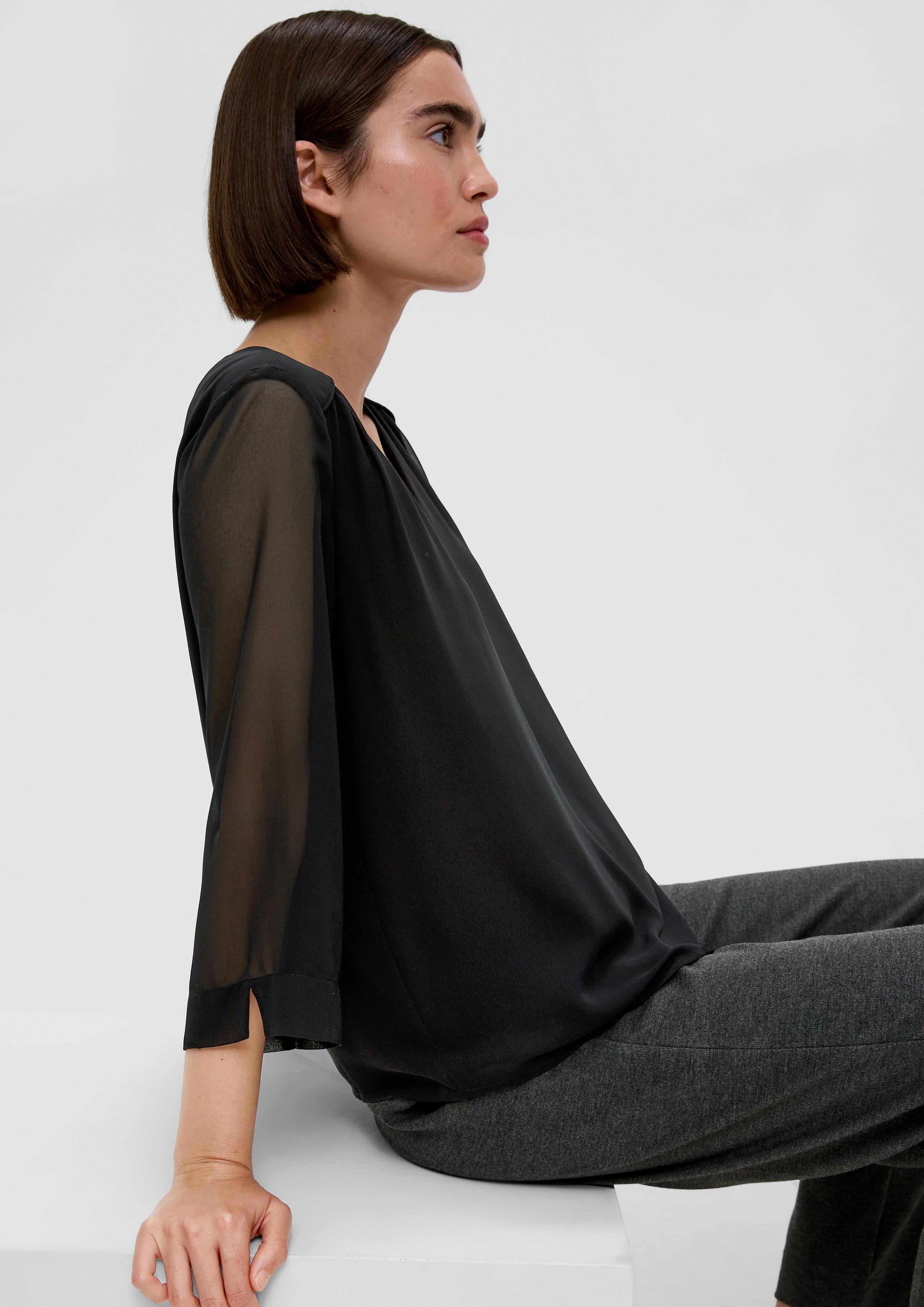 Chiffonbluse mit Viskosefutter  2136584-9999