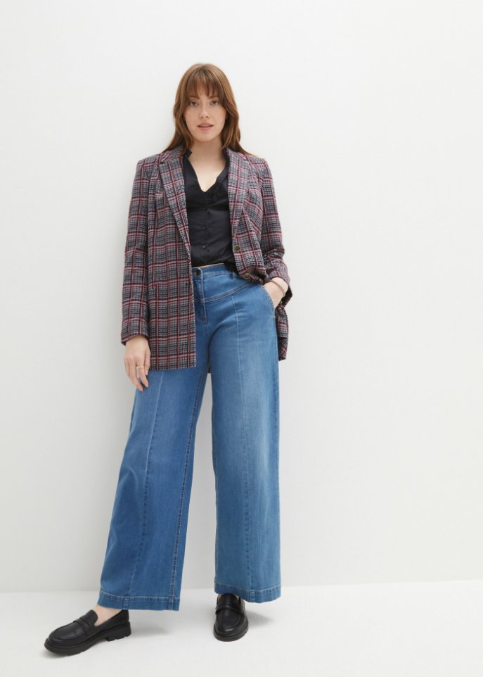 Oversize Jersey-Blazer aus Baumwolle
