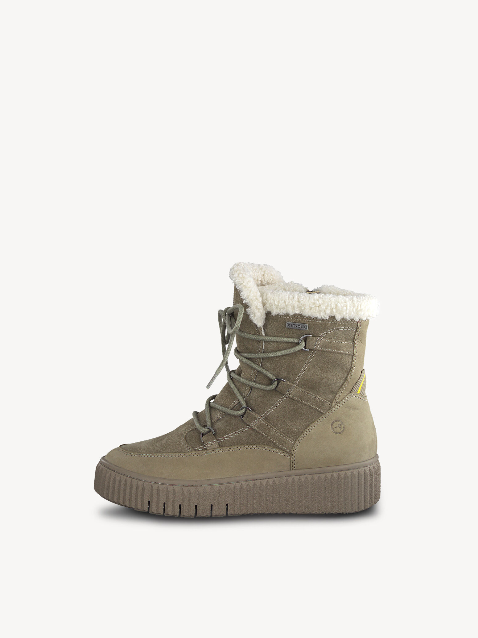 Bottine en cuir - beige doublure chaude