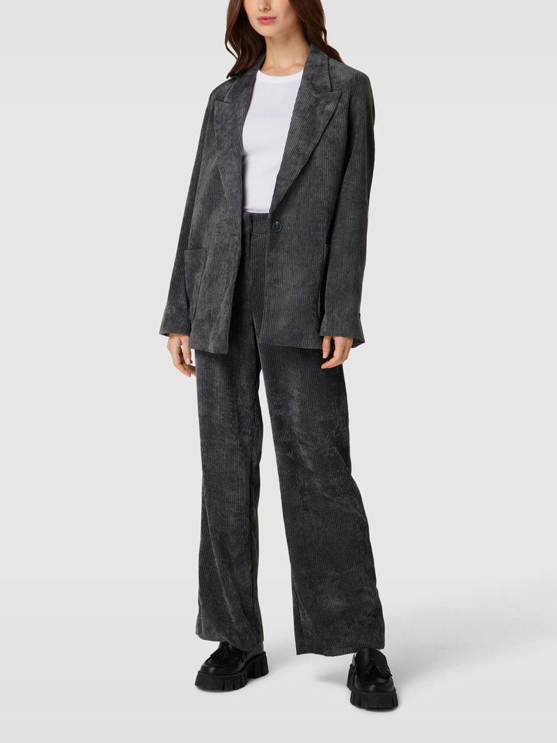 Blazer in Cord-Optik in anthrazit