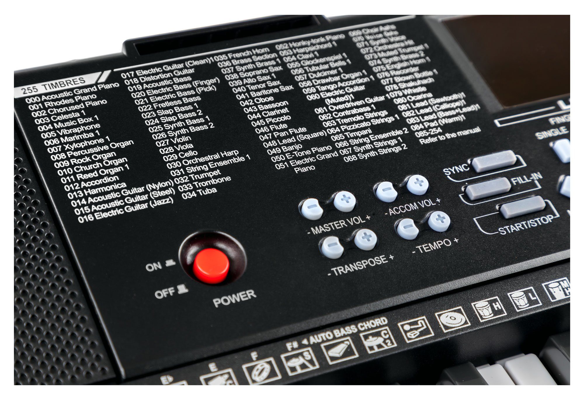 McGrey Home Keyboard LK-6120-MIC - Einsteiger-Keyboard mit 61 Leuchttasten, (2 tlg., Inkl. Mikrofon und Notenhalter), 255 Sounds und Rhythmen - 50 Demo Songs mit Lernfunktionen