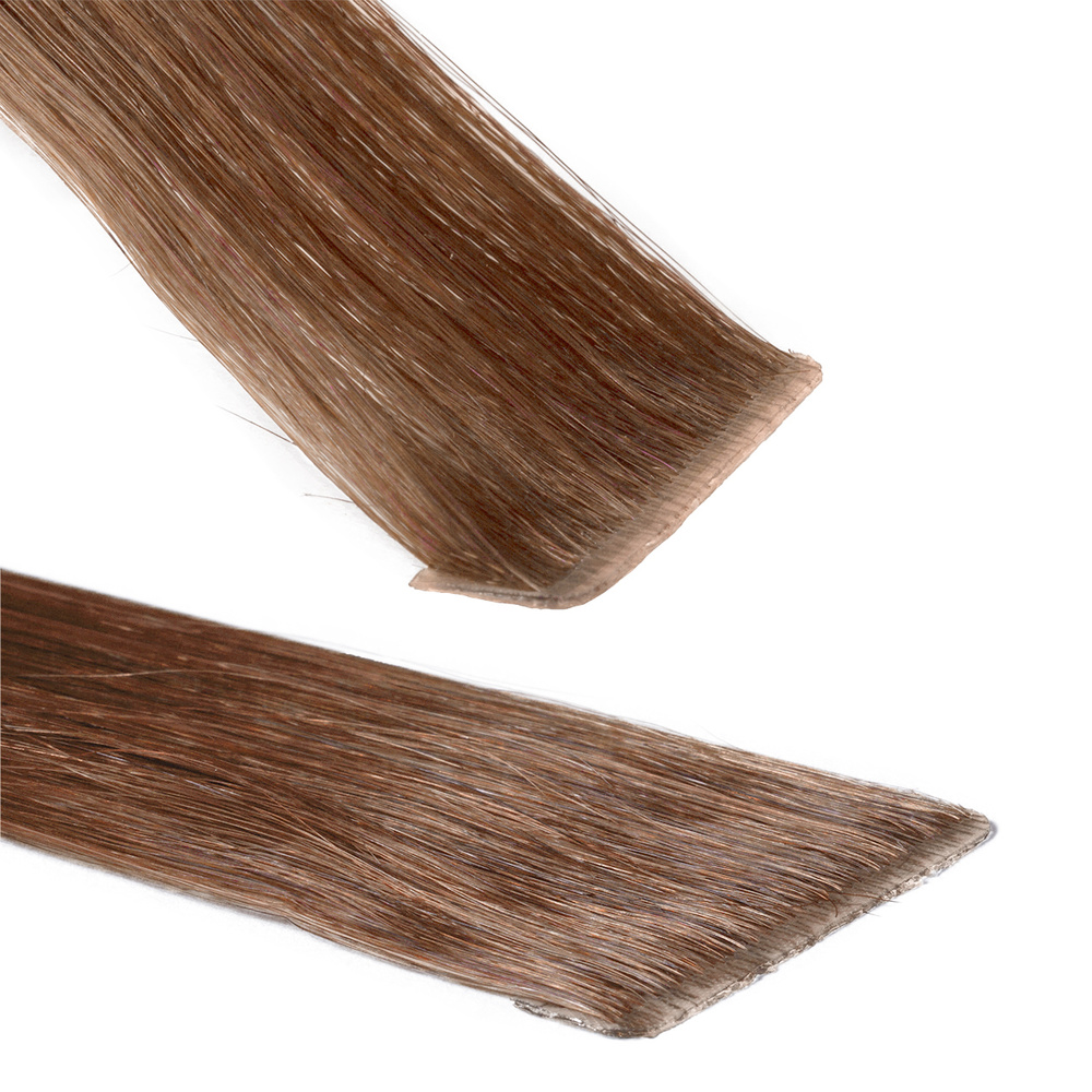 hair2heart Extensions adhesives Invisible Premium cheveux naturels #14 blond foncé extensions