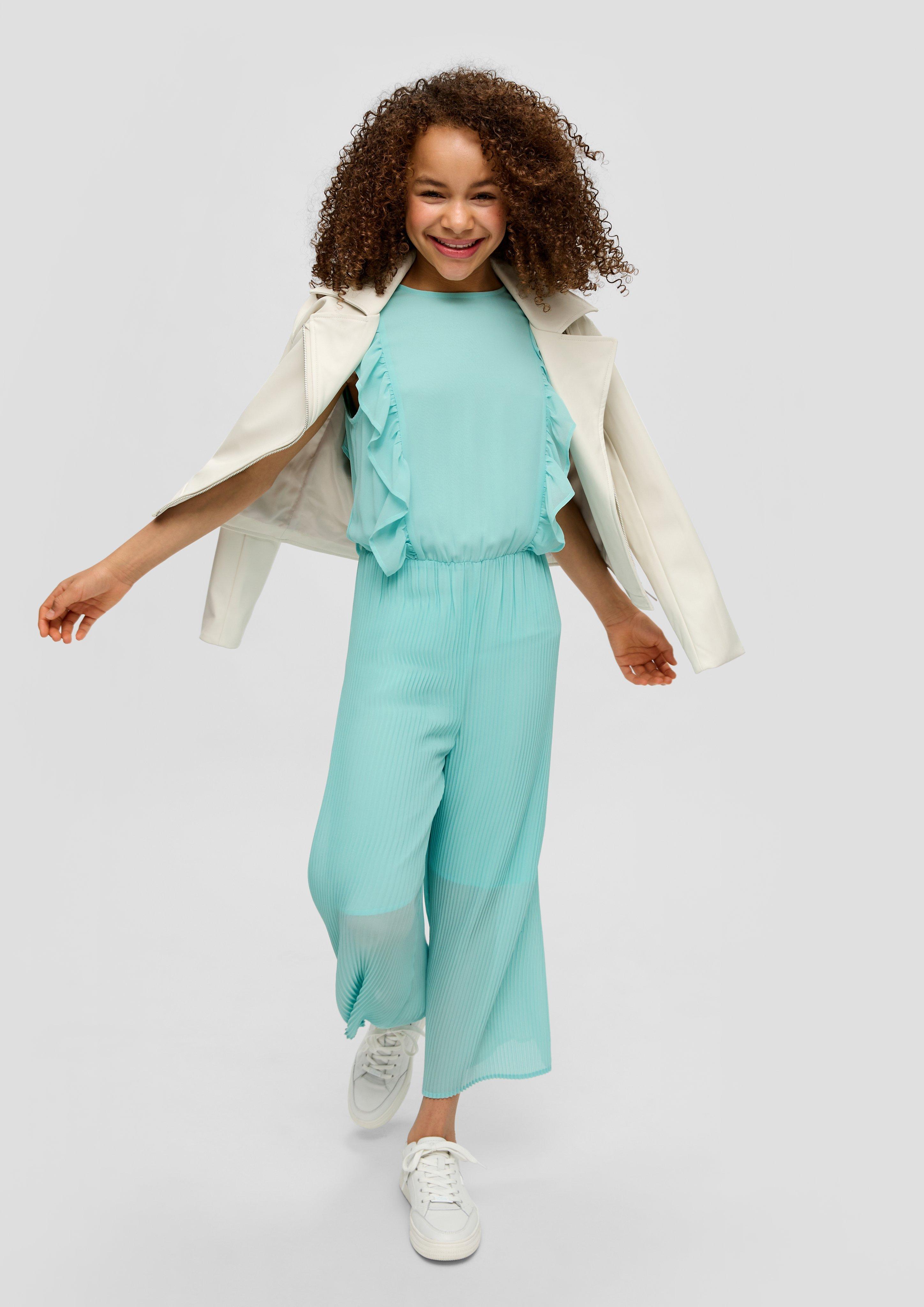 Plissierter Jumpsuit mit Volants-Details  2145492-6068