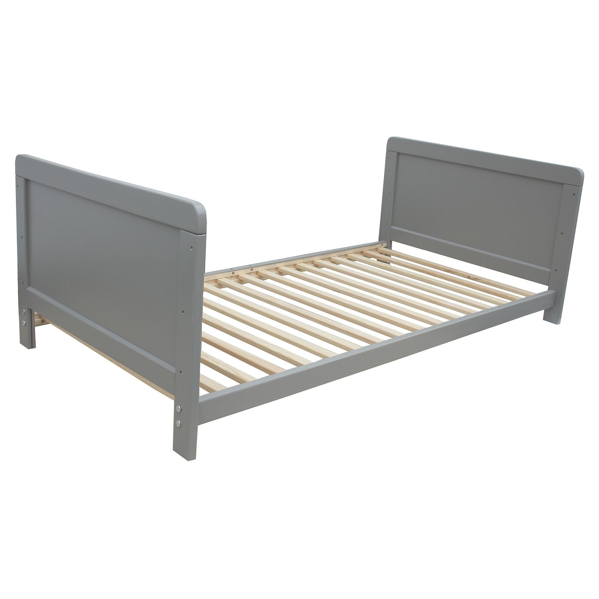 Micoland Kinderbett Kinderbett Juniorbett Beistellbett 140x70 cm 3in1 grau