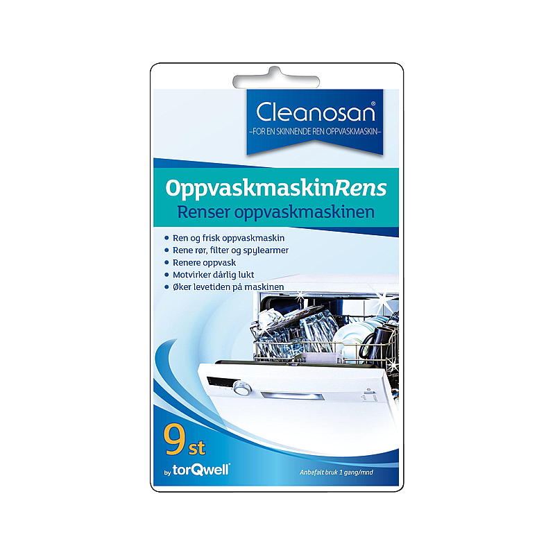 Cleanosan Rensetablett 9-pk oppvaskmaskin Cleanosan