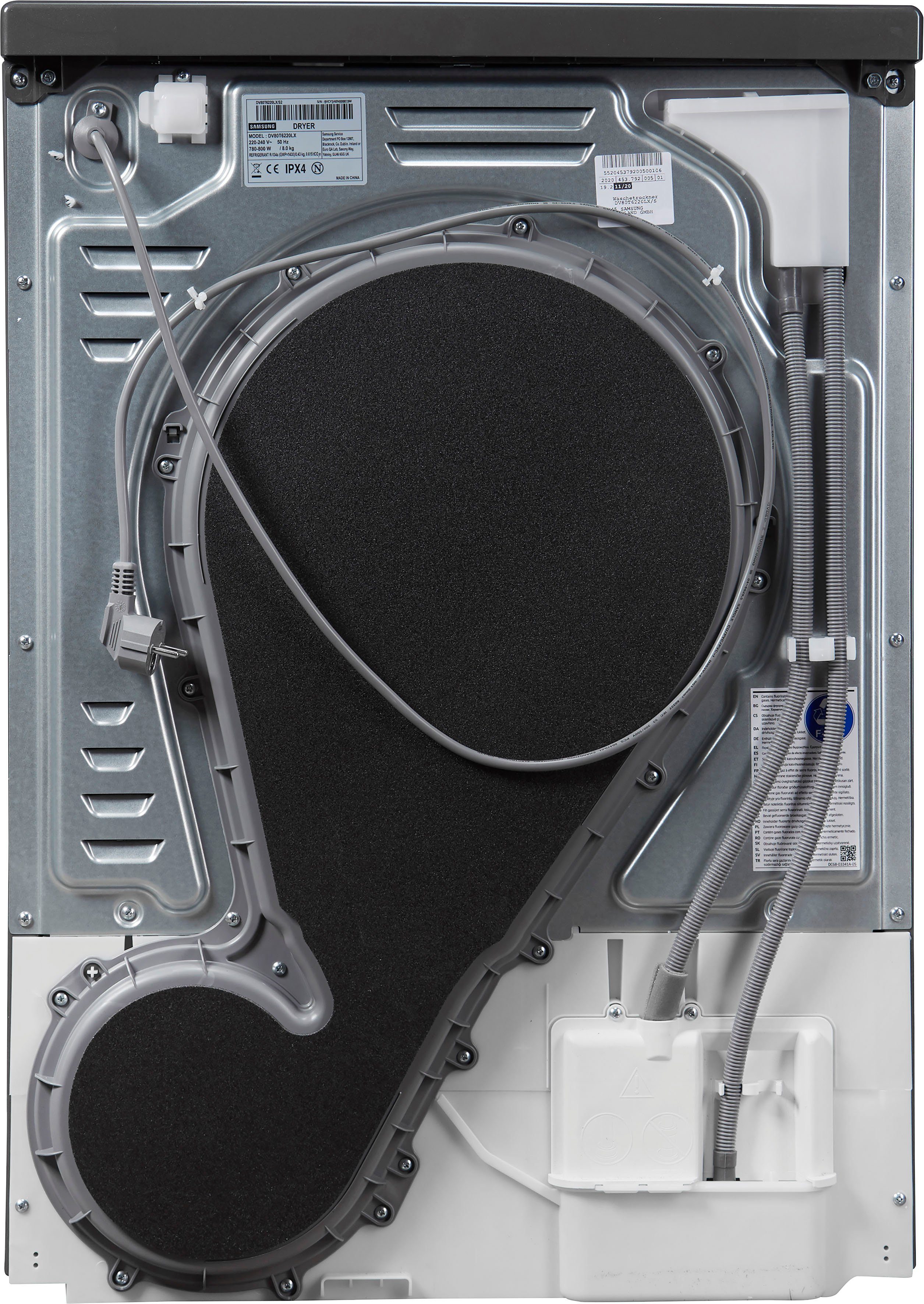 Samsung Wärmepumpentrockner DV80T6220LX/S2, 8 kg, Knitterschutz