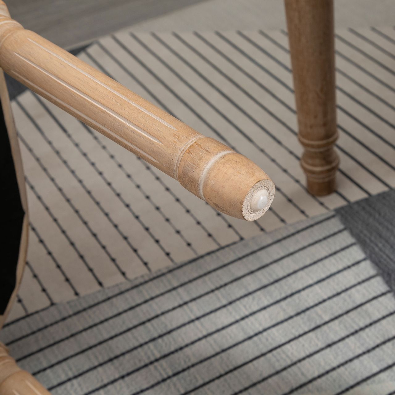 HOMCOM 2er Set Esszimmerstühle Küchenstuhl mit Rattan-Rückenlehne Linen-Touch