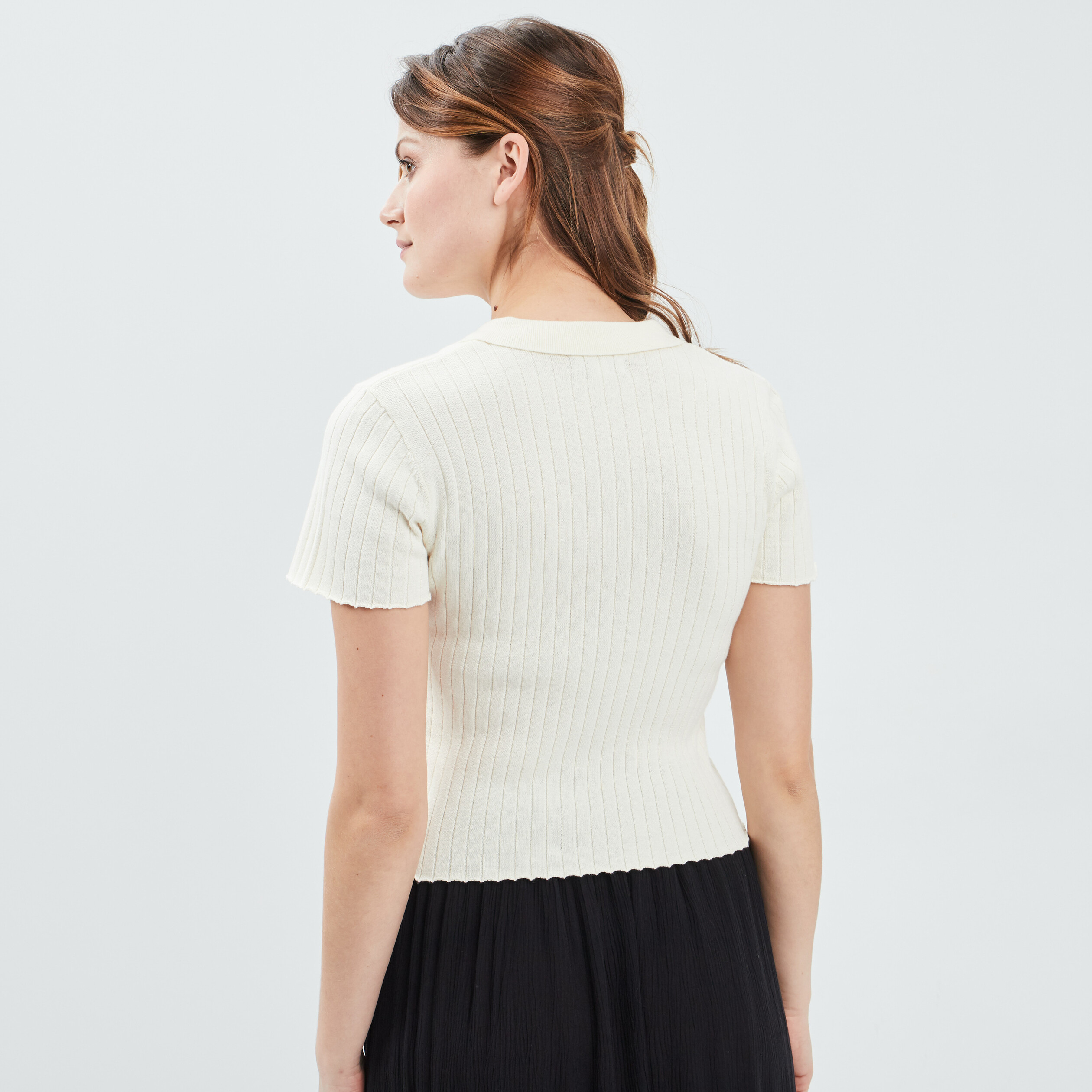 T-shirt manches courtes creme femme | La Halle