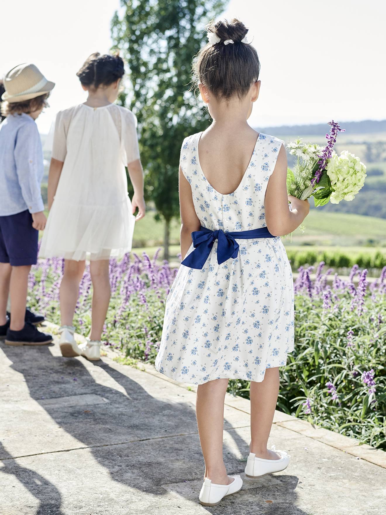 Vertbaudet Mädchen Festkleid - wollweiß