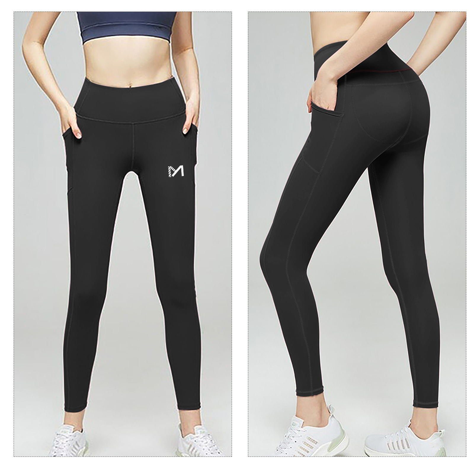 MEETYOO Funktionshose Damen Funktionshose Base Layer Sport Leggings (Trainingshosen Outdoorhosen Thermoleggings, Winter Sport, Yoga, Running, Hose) Push Up
