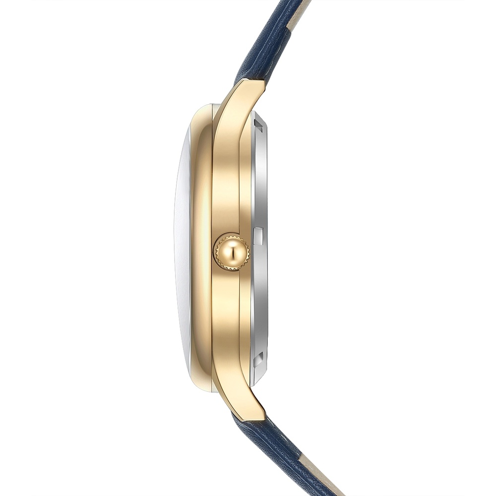 Joh. Rothmann Montre automatique Modern I. en Or jaune Cuir véritable en Bleu Montre