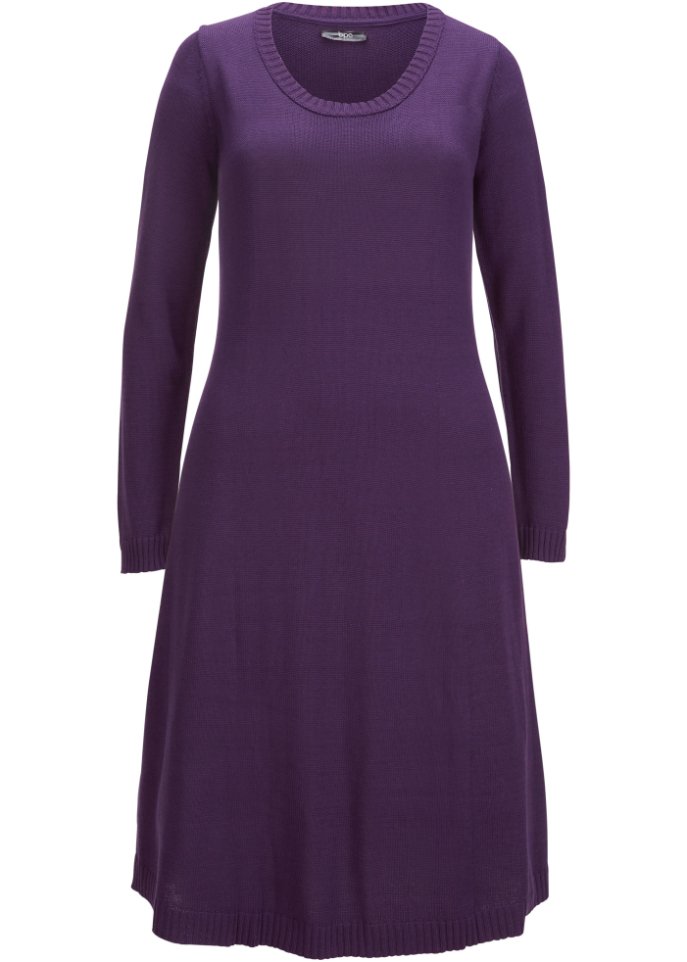 Knieumspielendes Strickkleid in ausgestellter Form