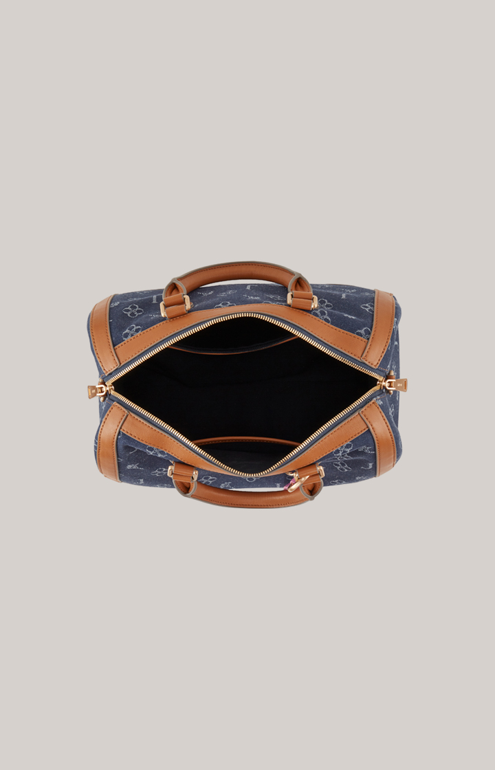 Handtasche Azzurro Aurora in Denim-Blau/Cognac