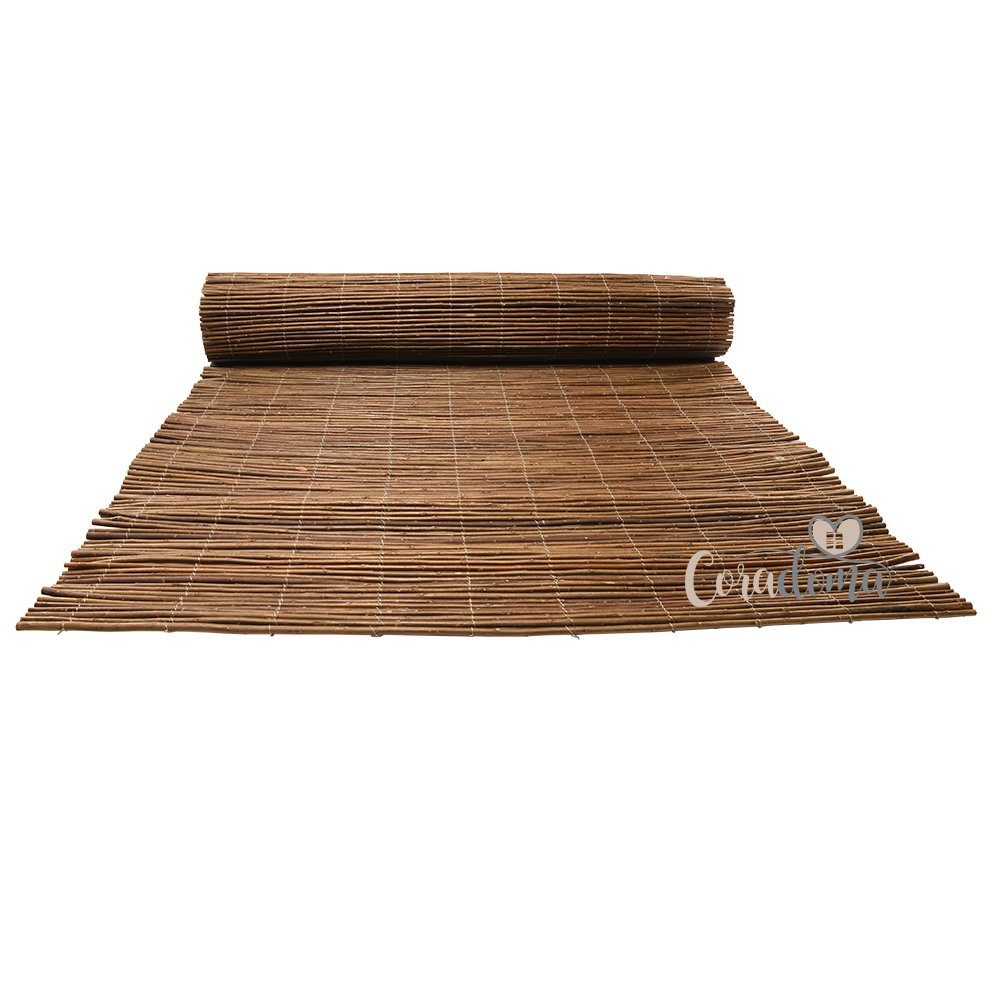 Coradoma Weidenzaun Weidenmatte Sichtschutz Zaun für Balkon, Terrasse, Garten, viele Größen, Höhe 100-175cm