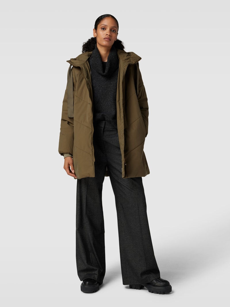 Steppjacke mit Kapuze Modell 'AYLA' in olivgrün