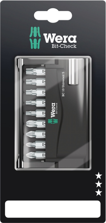 Wera 05073416001 Bit-Check 10 Universal 5 SB, 10-deli