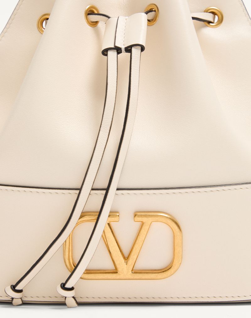 VLogo Signature Mini Nappa Bucket Bag