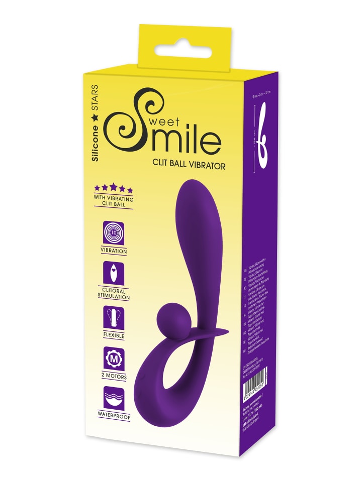 Sweet Smile Rabbitvibrator Clit Ball Vibrator in lila günstig kaufen 20 cm