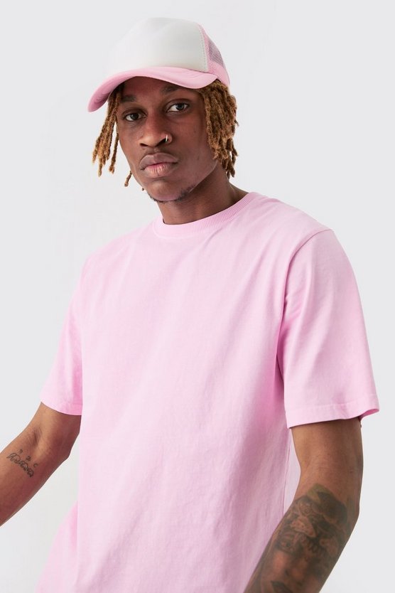 Tall Limited Edition T-Shirt mit floralem Print in Pink