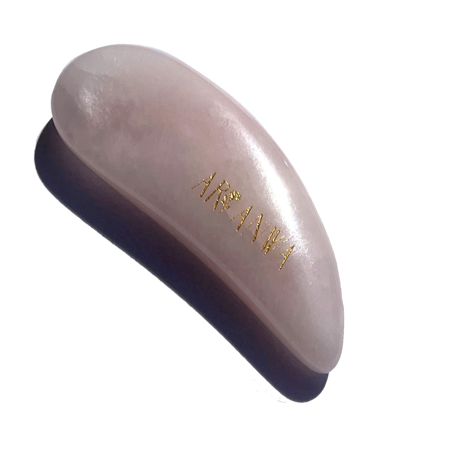 Creme-Spatel und Gesichtsmassage Tool - Rosenquarz Wing