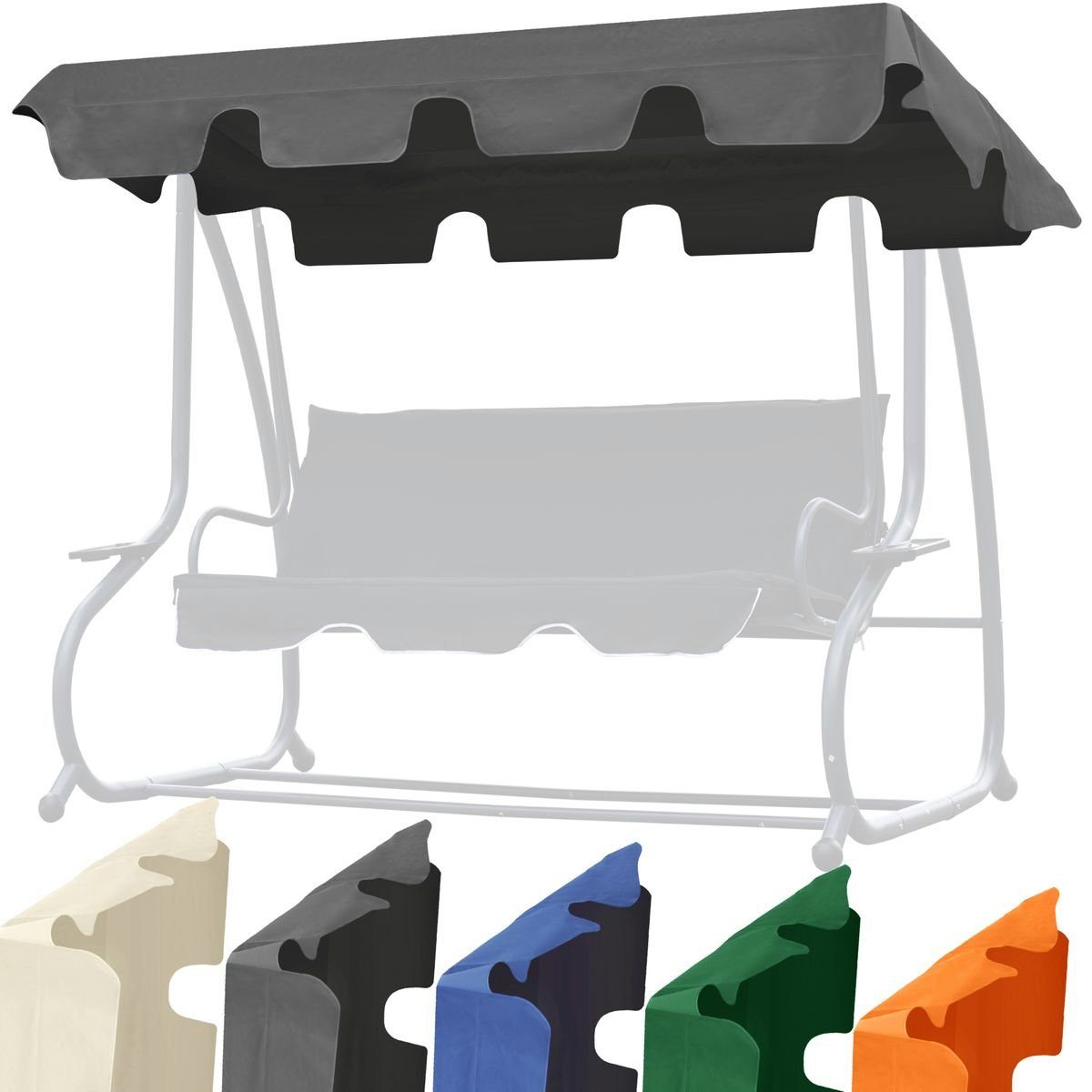 bonsport Hollywoodschaukelersatzdach Ersatzdach für Hollywoodschaukel, Polyester, PVC beschichtet