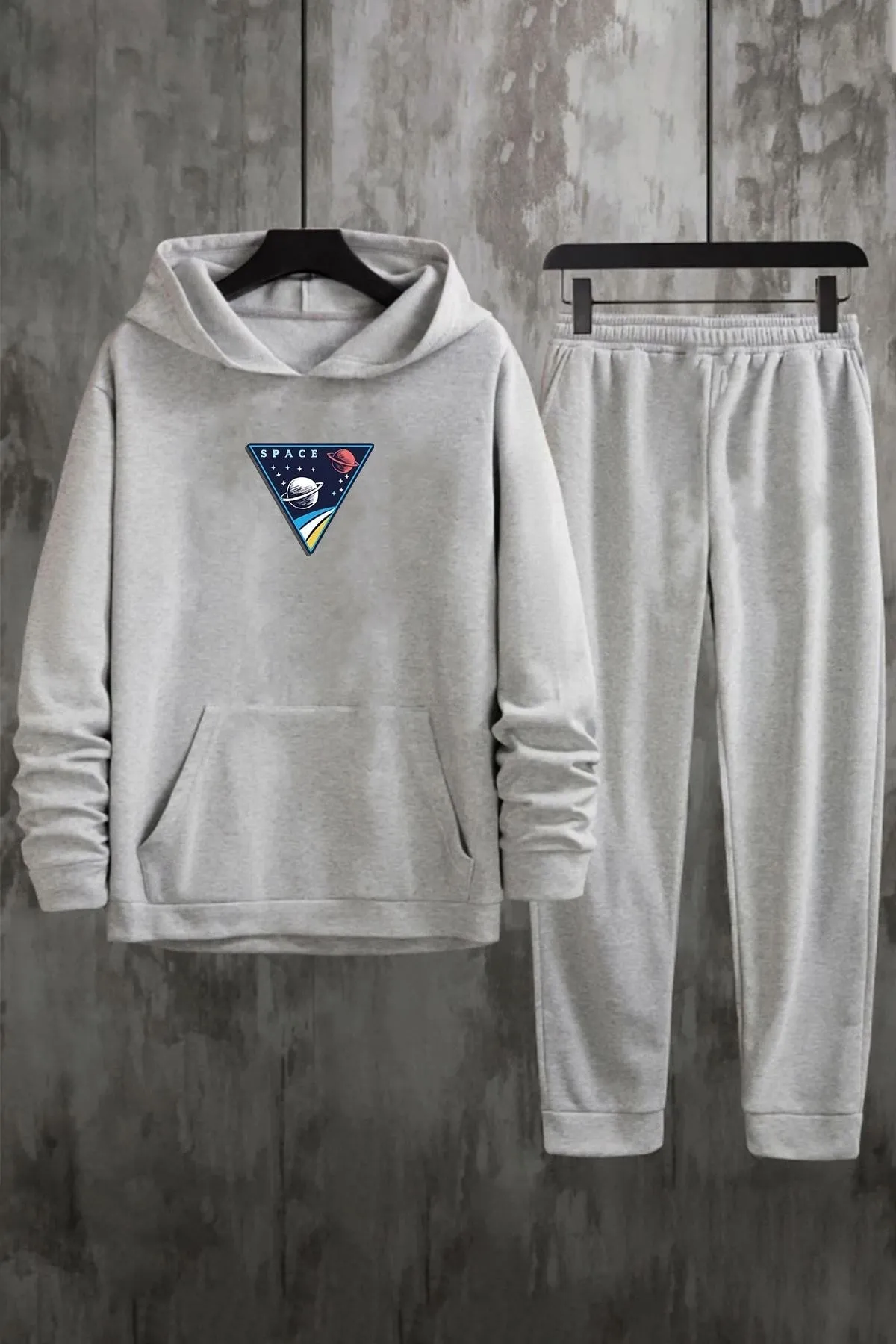 uyguntarz  Unisex-Trainingsanzug-Set mit Weltraum-Aufdruck