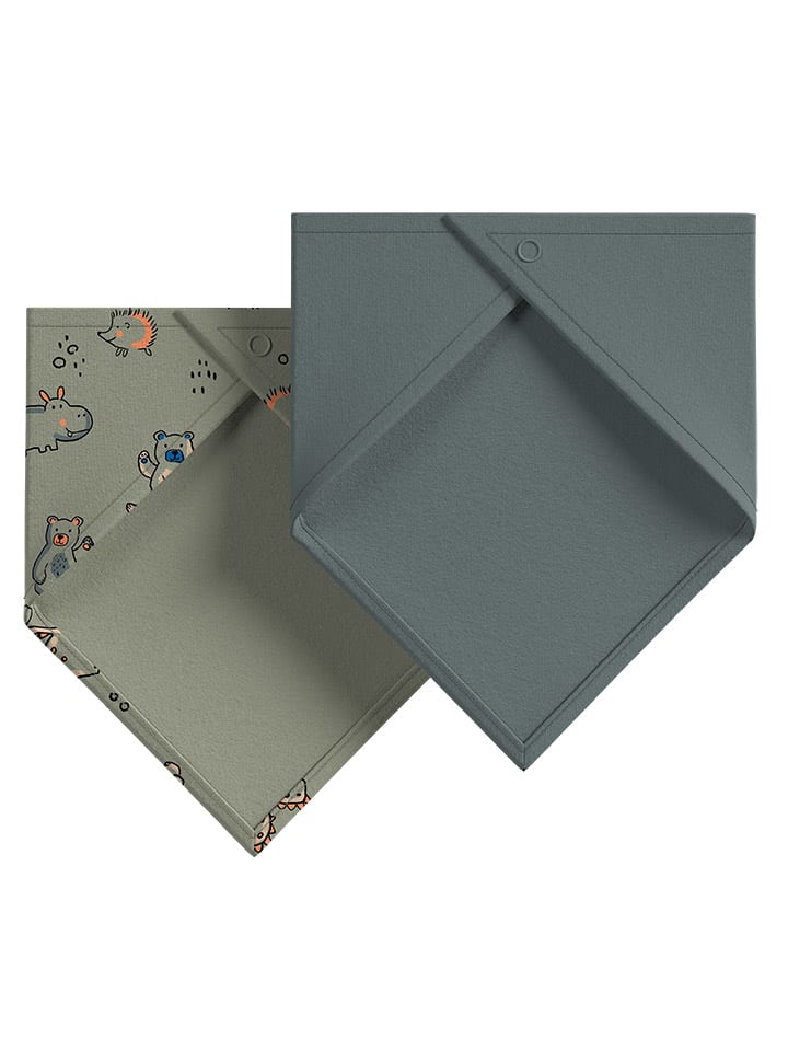 s.Oliver 2er-Set: Halstücher in Blau/ Khaki günstig kaufen onesize