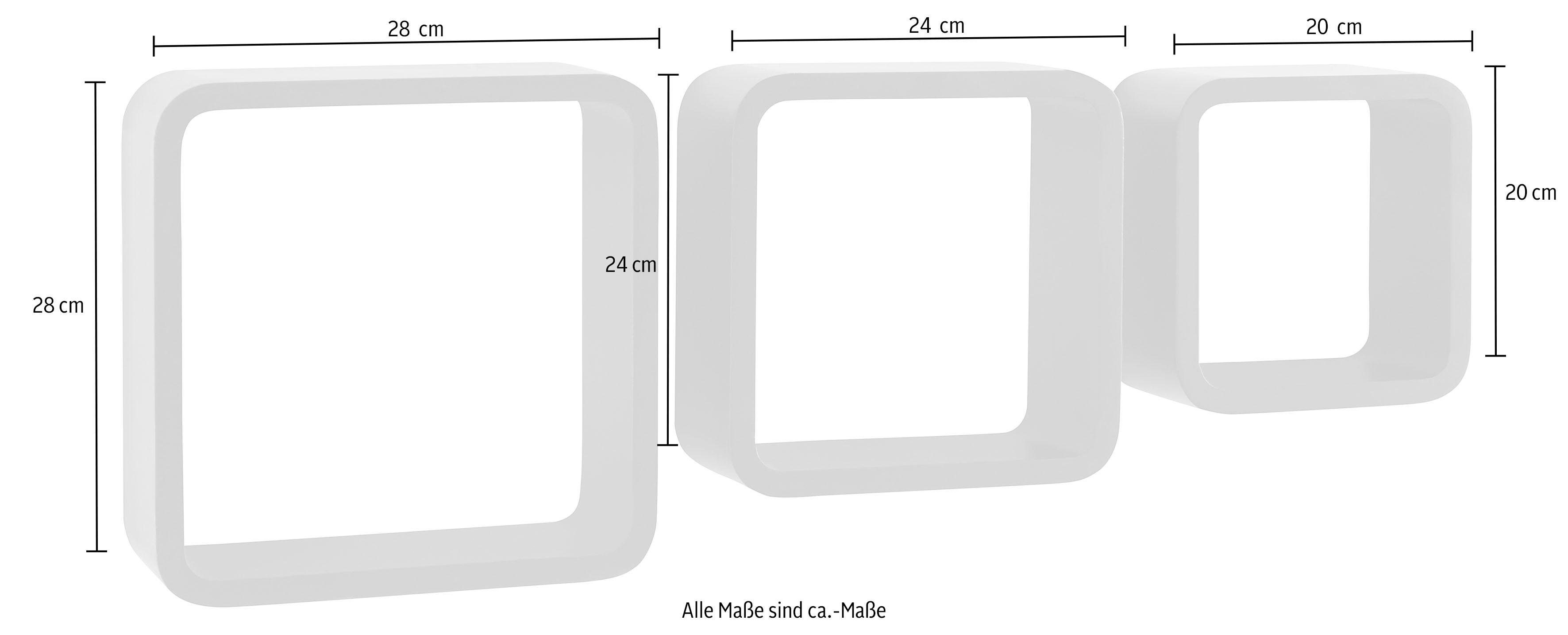 Home affaire Deko-Wandregal, Set 3-tlg., Dekoregal, Wanddeko, Retro