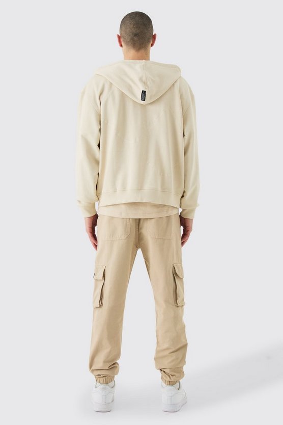 Slim-Fit Cargo-Jogginghose mit elastischem Bund