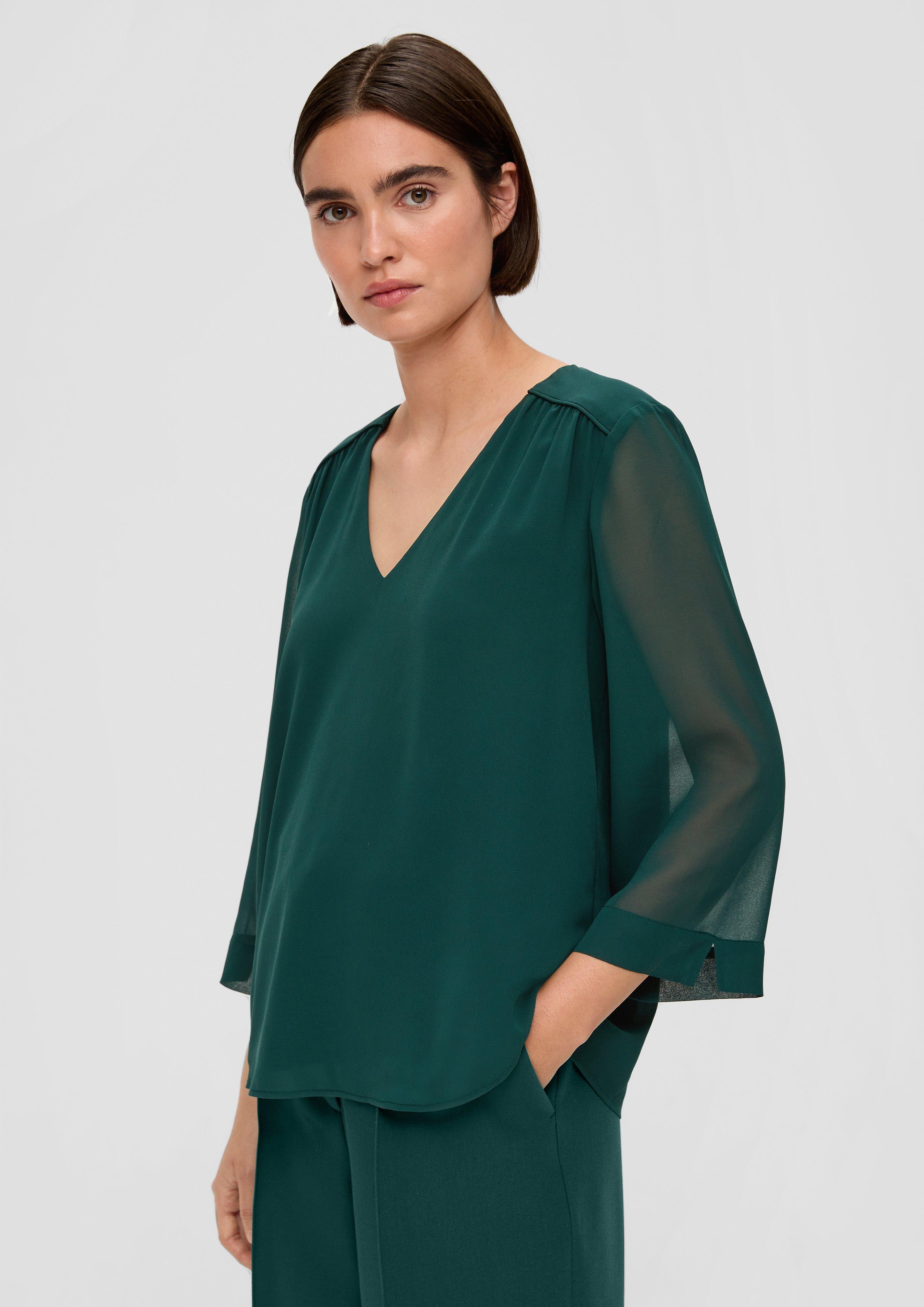 Chiffonbluse mit Viskosefutter  2136584-7889