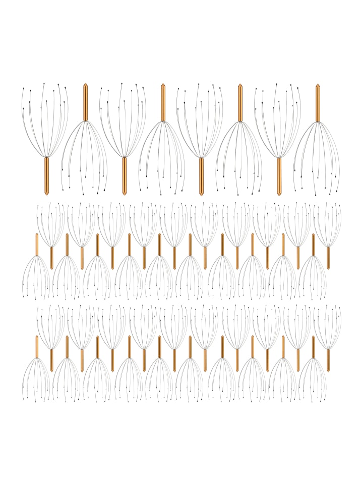 relaxdays 48x Kopfmassagegerät in Gold günstig kaufen onesize