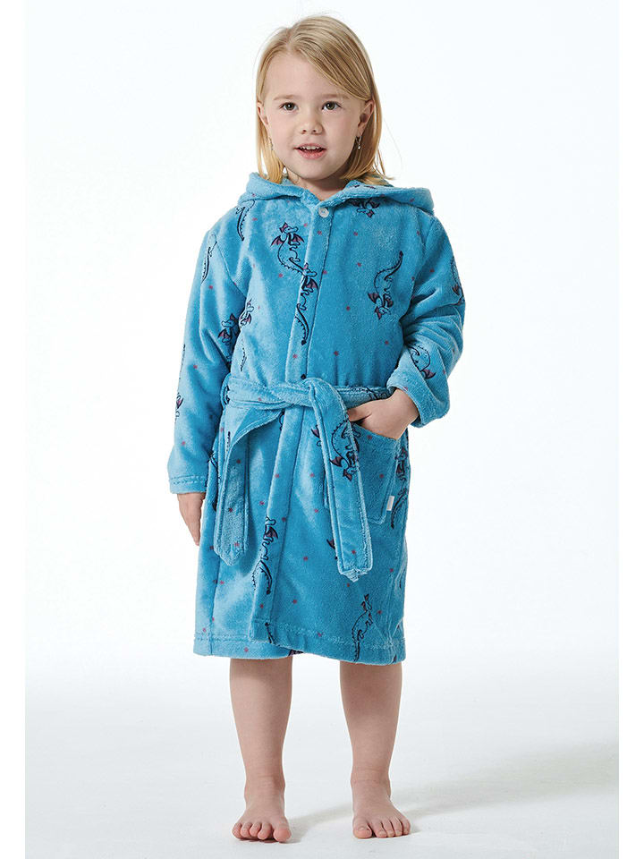 Schiesser Bademantel in Blau günstig kaufen