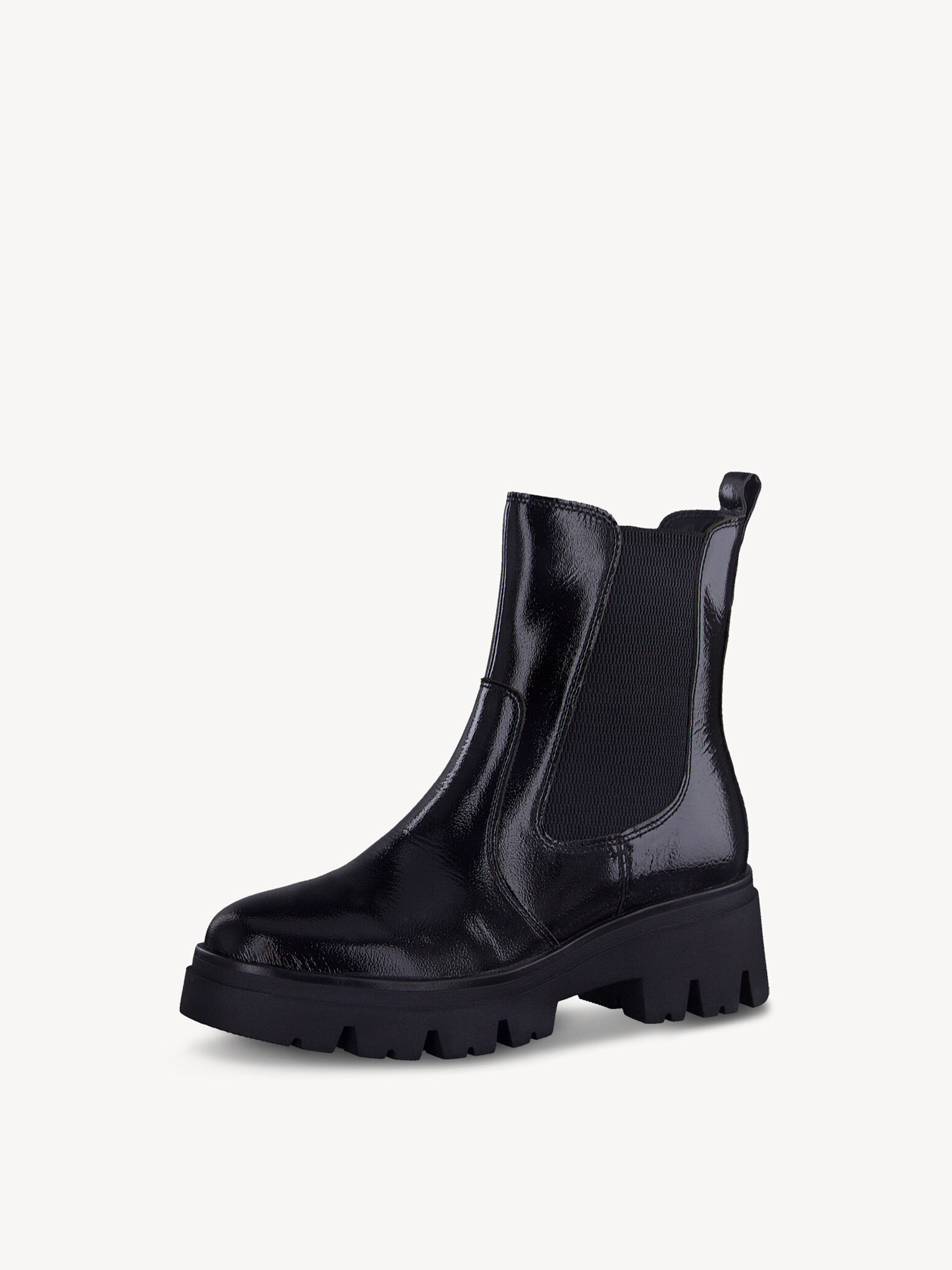 Bottine Chelsea en cuir - noir