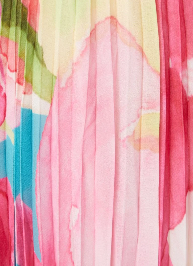 Rochie tunică midi Phase Eight Kendall cu imprimeu floral și pliuri.