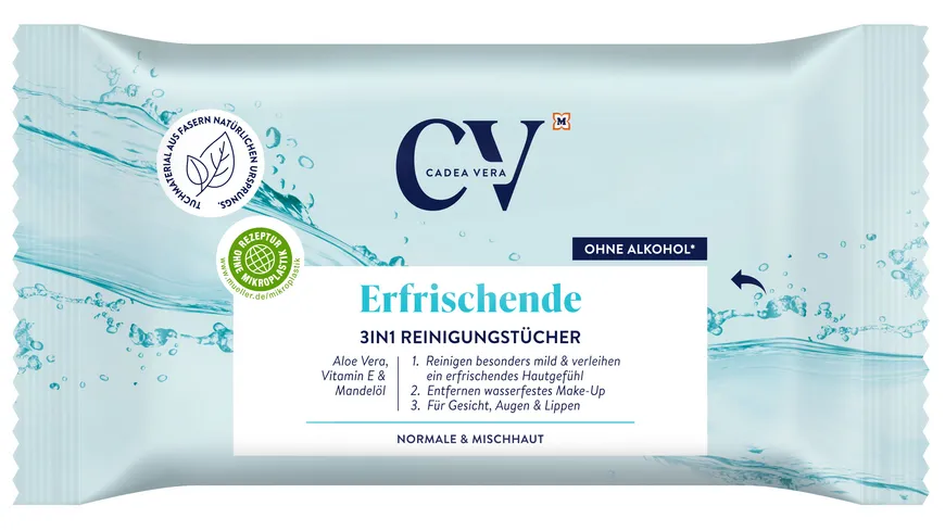 CV Erfrischende 3in1 Reinigungstücher