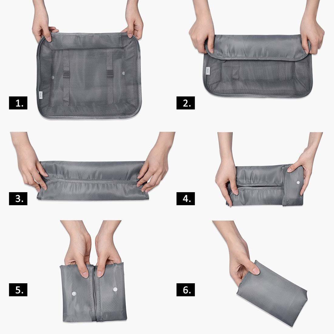 YANN Aufbewahrungstasche 7-teiliges tragbares Reise-Aufbewahrungstaschen-Set. (7-teiliges Reise-verdicktes Koffer-Kleidungsklassifizierungs-Aufbewahrungstaschen-Set, 7-tlg)