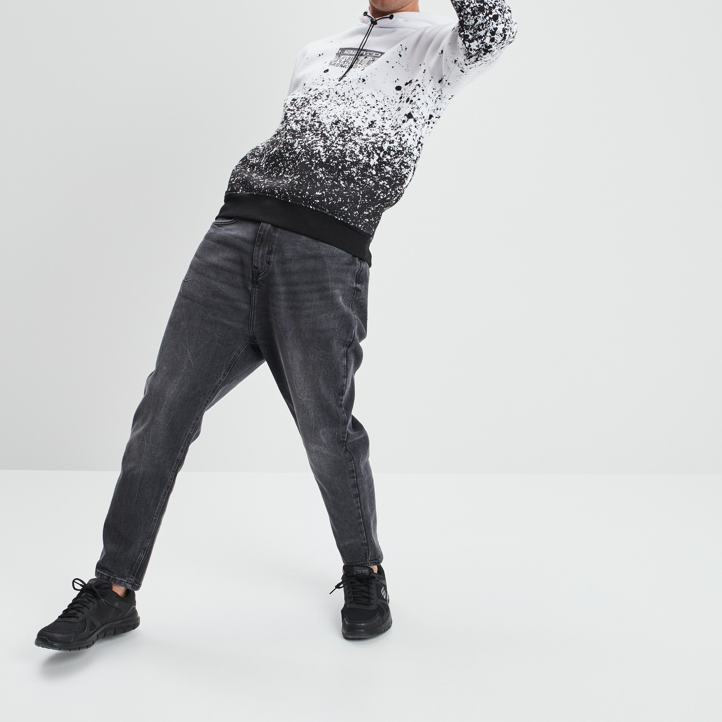 Sweat à capuche hoodie blanc homme | La Halle