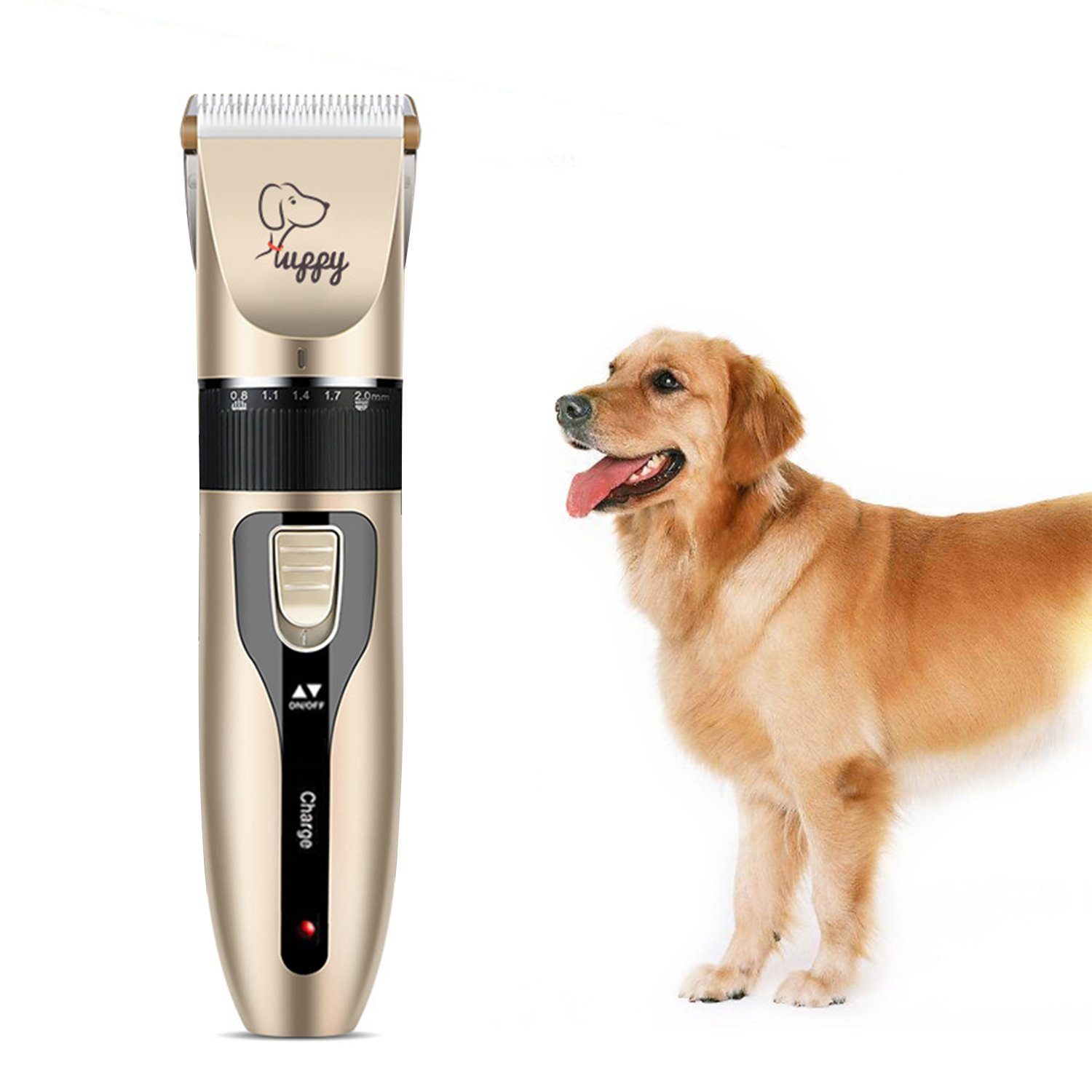 Vicbuy Hundeschermaschine, 12er Tierhaarschneidemaschine-Set 5 Einstellstufen