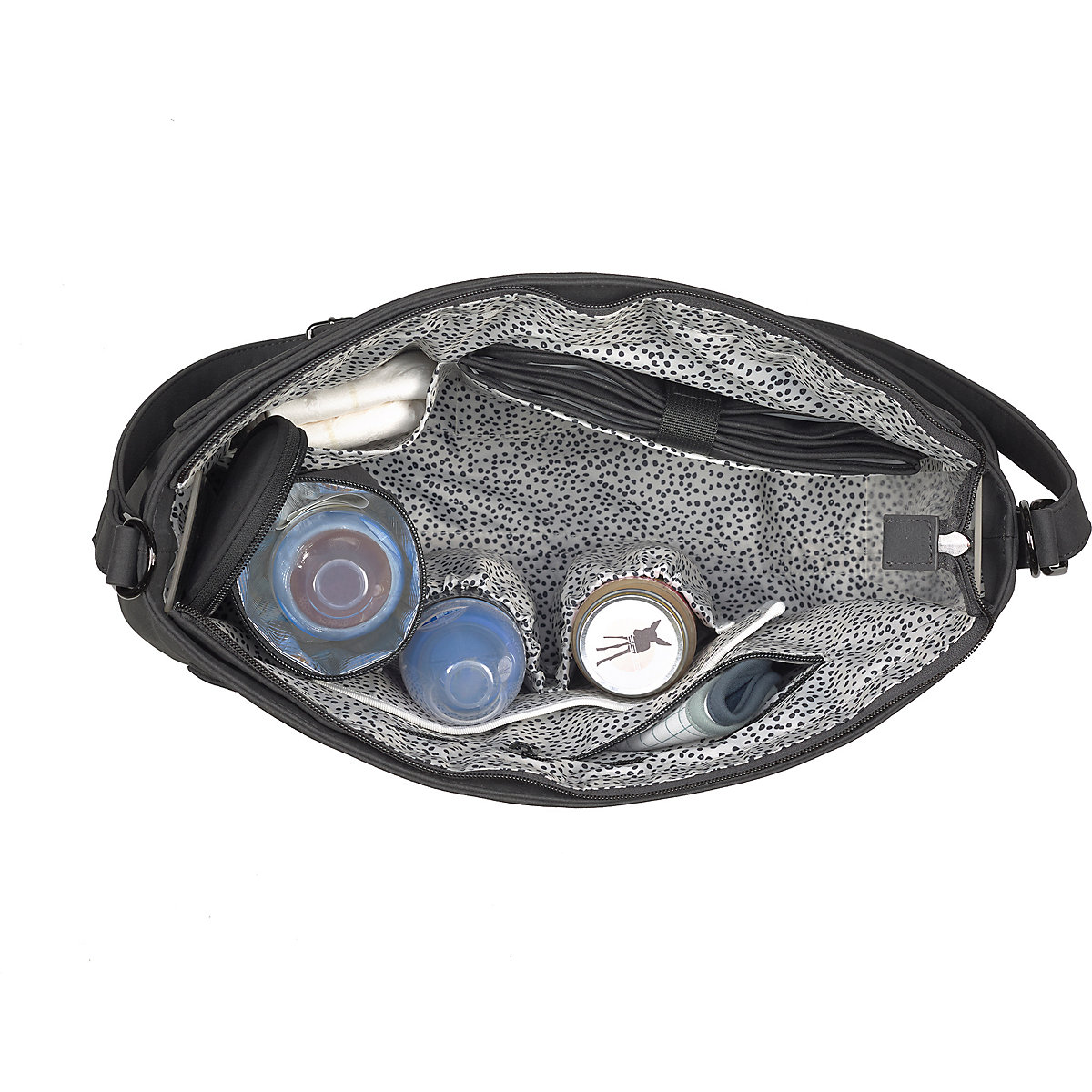 Wickeltasche Zender vegan anthrazit, inkl. Zubehör & Wickelunterlage