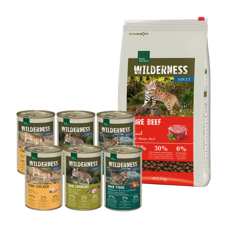 REAL NATURE Nassfutter REAL NATURE WILDERNESS Adult Mischfütterung-Set 2tlg.