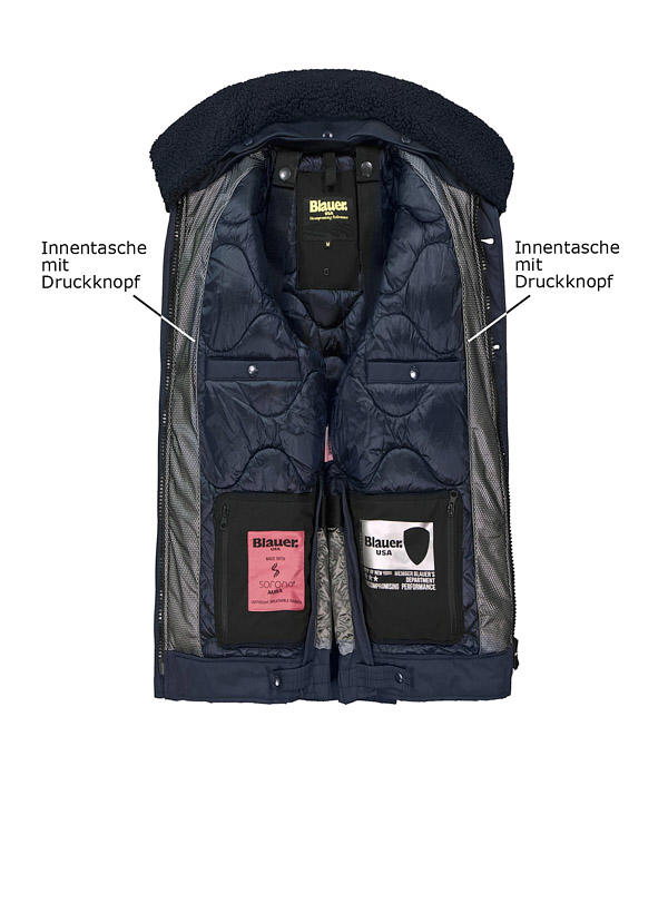 Blauer. USA, Polizeijacke, Mikrofaser wasserabweisend, blue