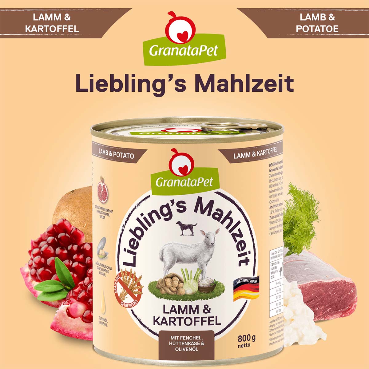 GranataPet Liebling's Mahlzeit Lamm und Kartoffel bei ZooRoyal