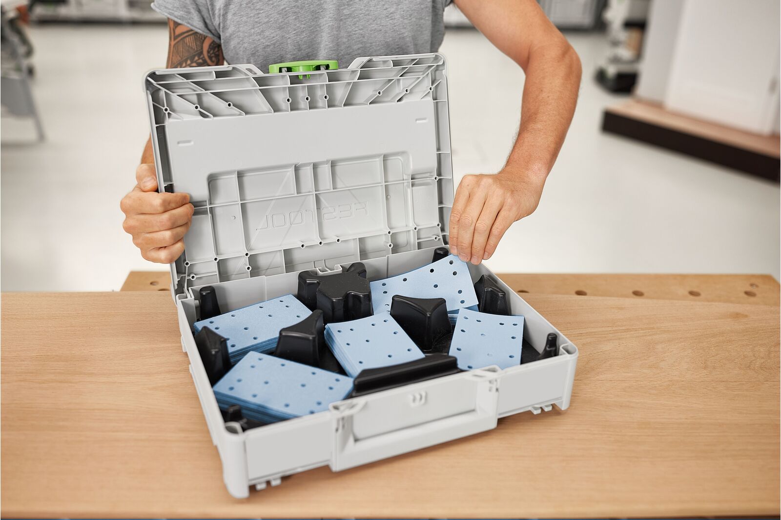 „Festool“ priedai 578194 Šlifavimo medžiagų Systainer³ SYS-STF 80X133 GR rinkinys