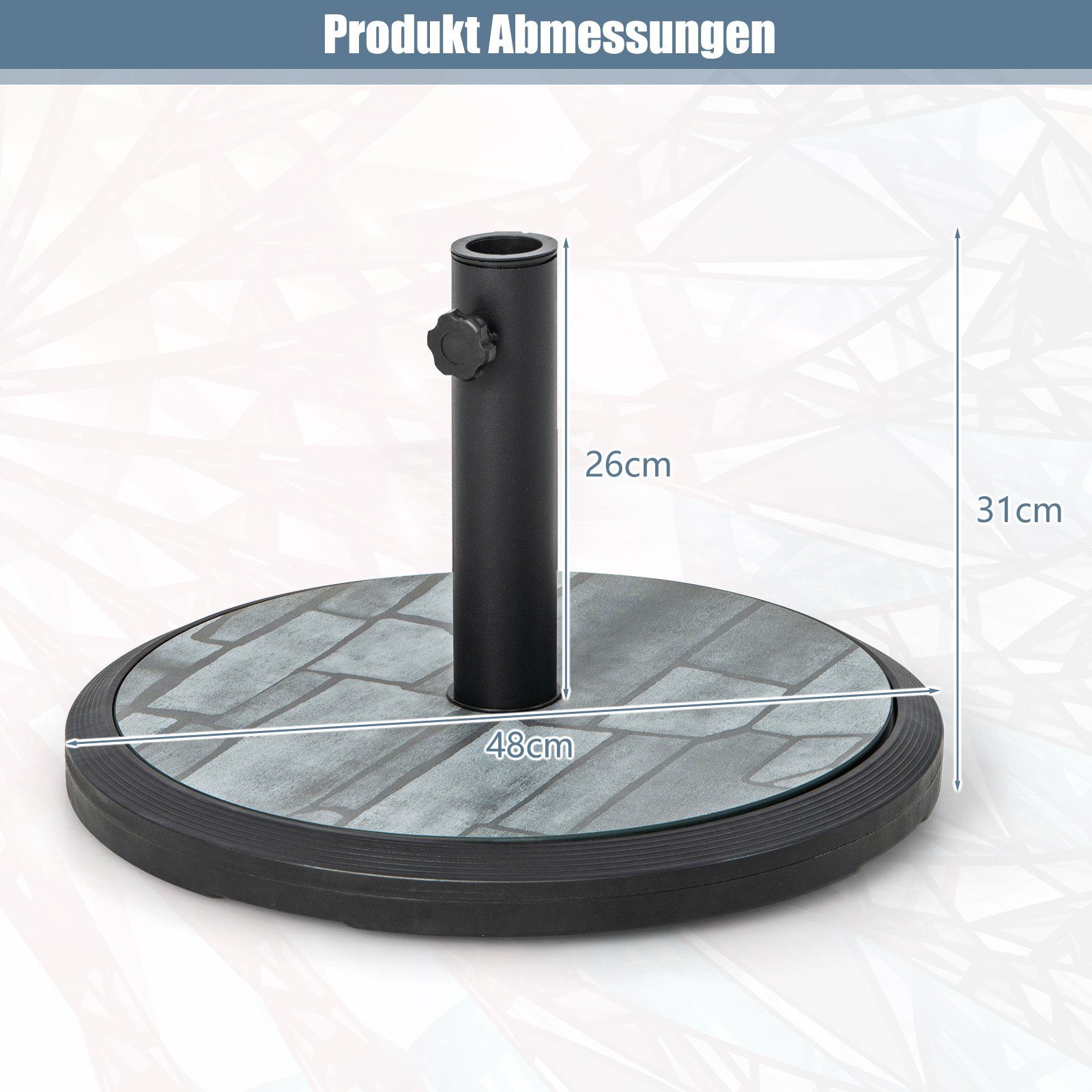 COSTWAY Kunststoffschirmständer Sonnenschirmständer