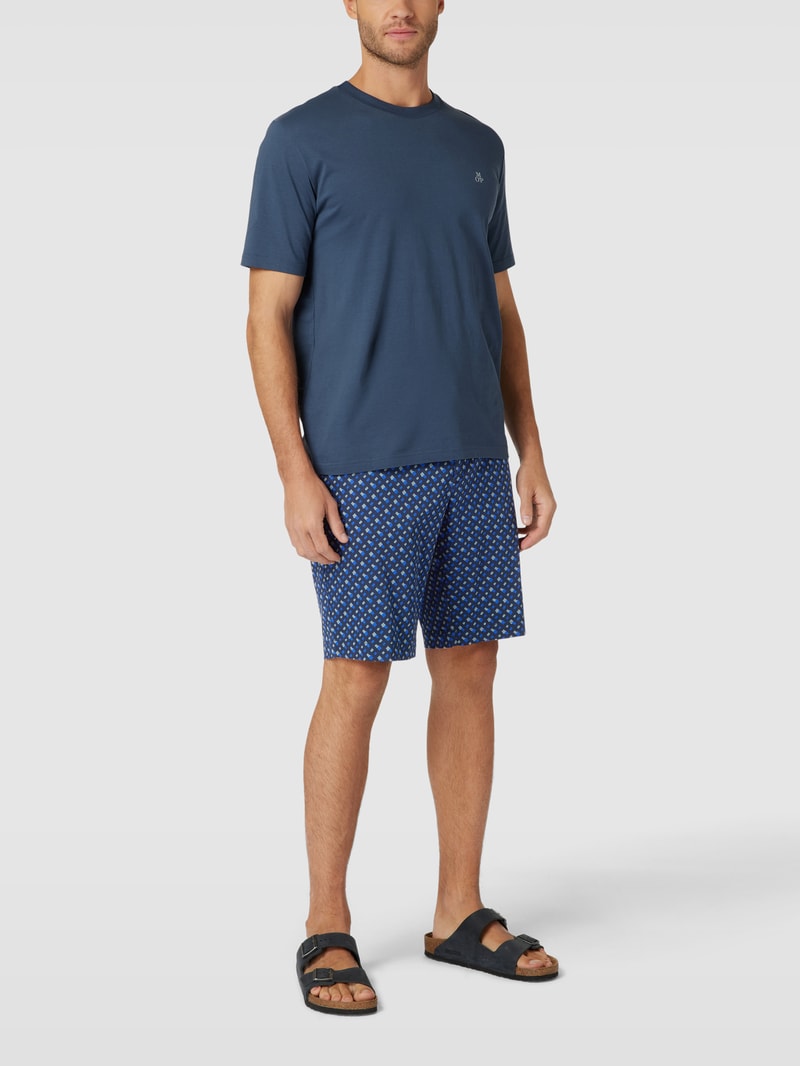 Bermuda mit Allover-Muster Modell 'Slice' in blau