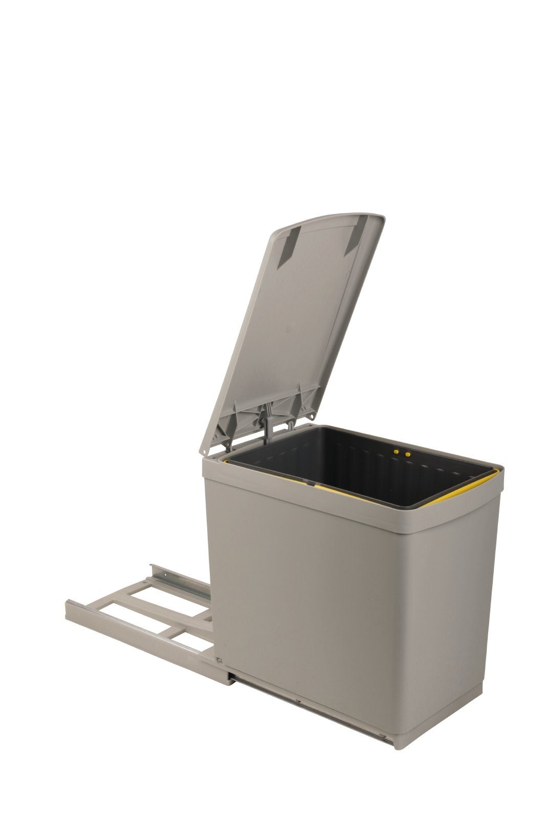 SANITOP WINGENROTH Einbaumülleimer, 1 Fach 16 Liter, ausziehbar, Henkel-Eimer, Schienengestell, 280136